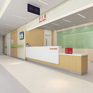 Hospital L Shape Counter Nurse Station Reception