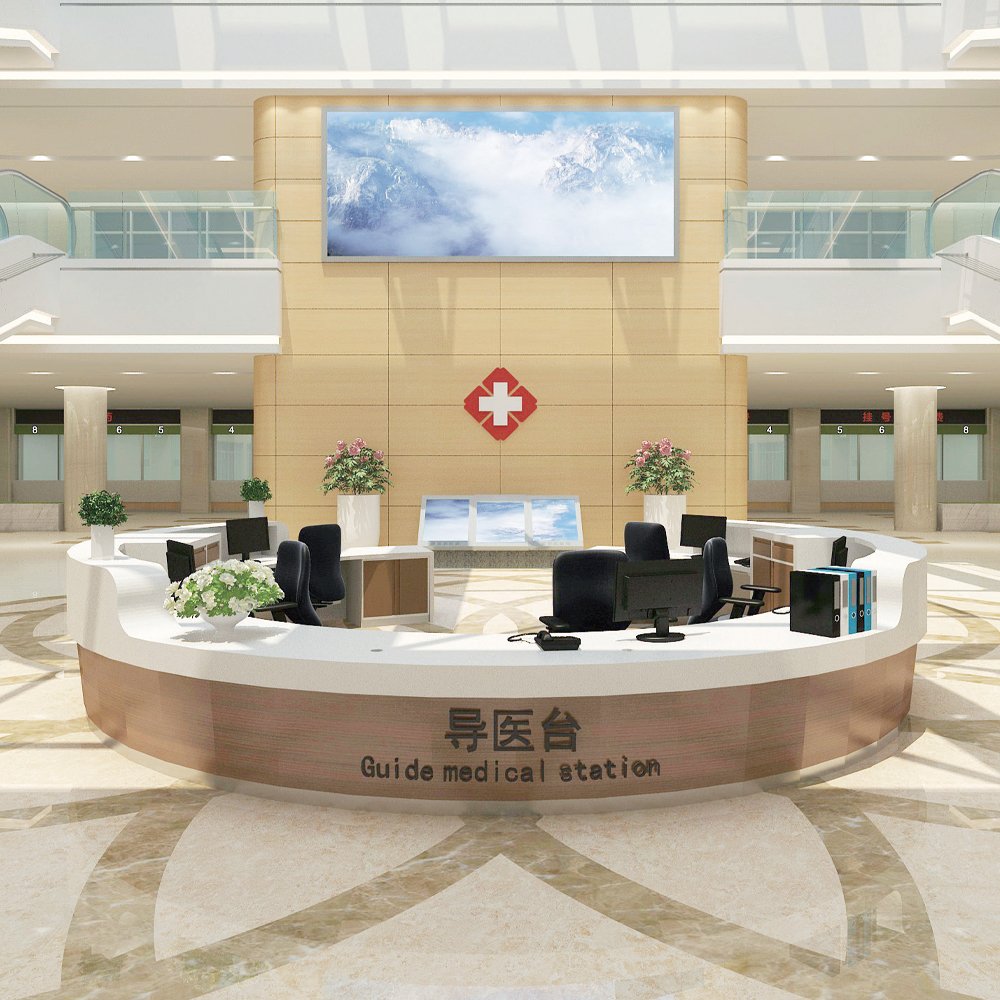 Custom U-shaped Reception Arc-shaped Medical Guidance Desk