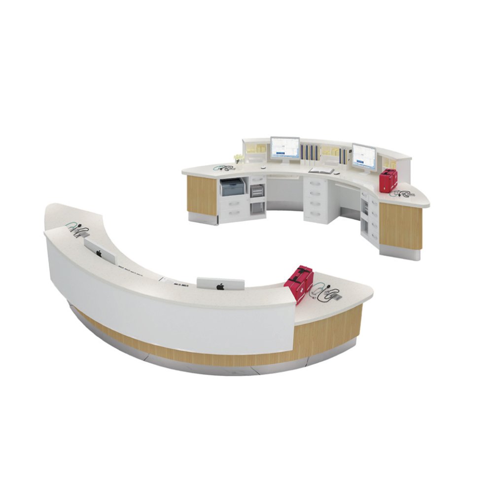 Custom U-shaped Reception Arc-shaped Medical Guidance Desk - Image 6