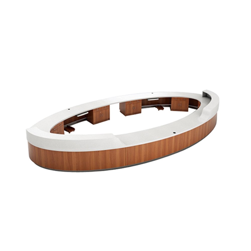 Custom U-shaped Reception Arc-shaped Medical Guidance Desk - Image 2
