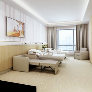 Combo Caregiver Folding Hospital Guest Chair-Bed