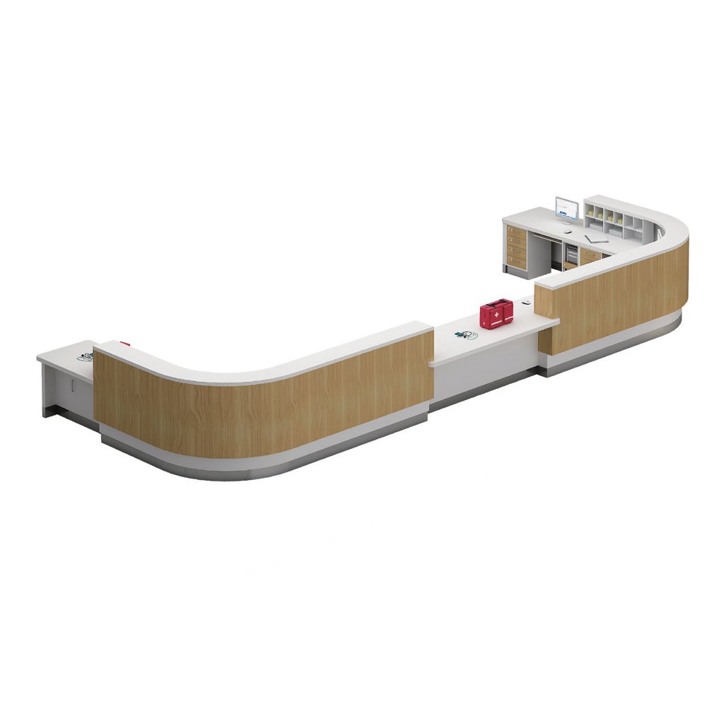 Custom U-shaped Reception Arc-shaped Medical Guidance Desk - Image 4