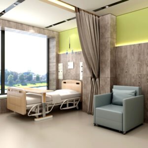 Medical Patient Care Folding Bed Accompaniment Chairs