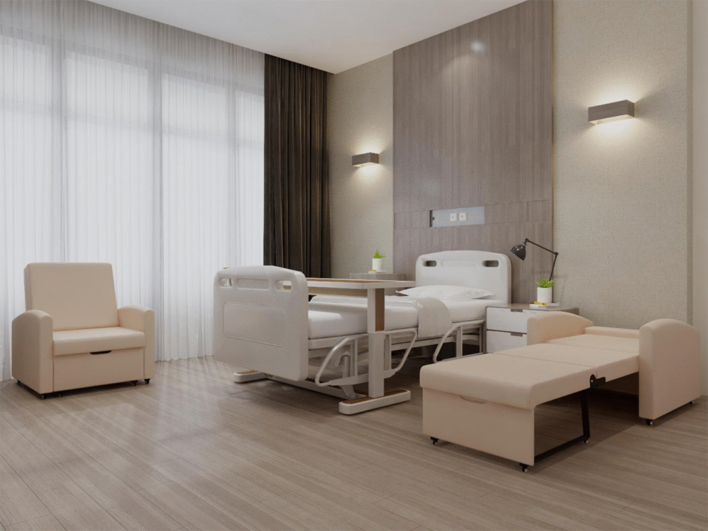 Electric Companion Sofa Bed for Hospital Patient Room
